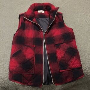 Buffalo plaid vest